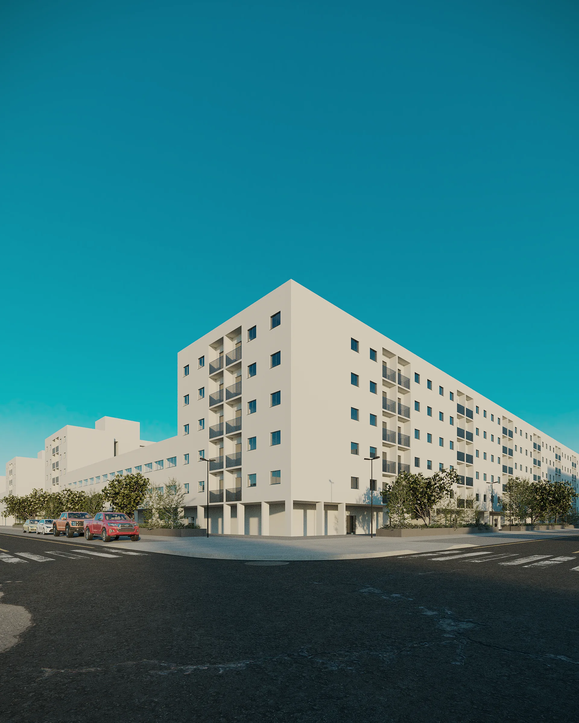Residencial Conquista ao pôr do sol — vista 2